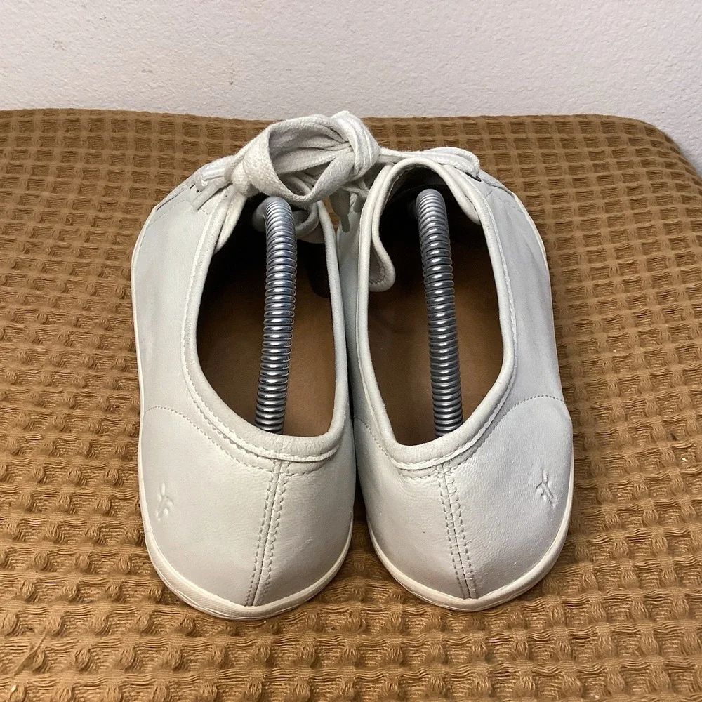 Frye Womens Mindy White Womens Sz 10 White Low Leather Lace Up Sneaker Shoes